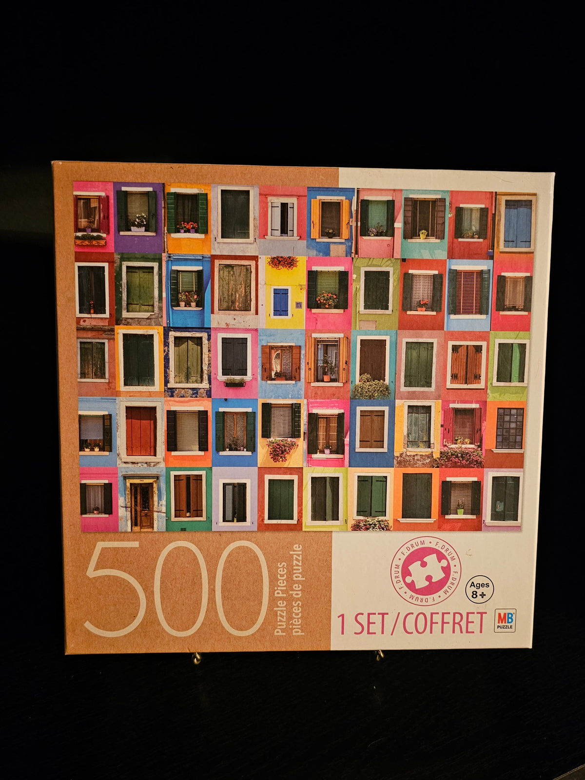 Milton Bradley Colorful Windows 500 Piece Jigsaw Puzzle
