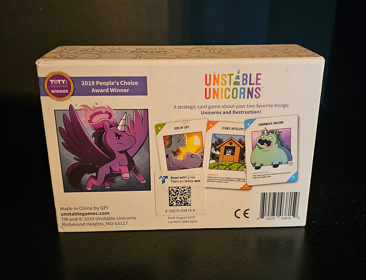 Unstable Unicorns 2nd Edition Card Game