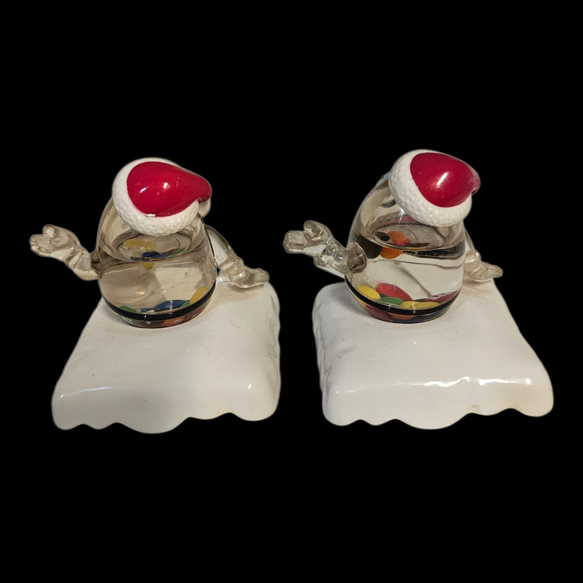 Vintage M&M's Secret Santa Snow Globe Candy Box Topper