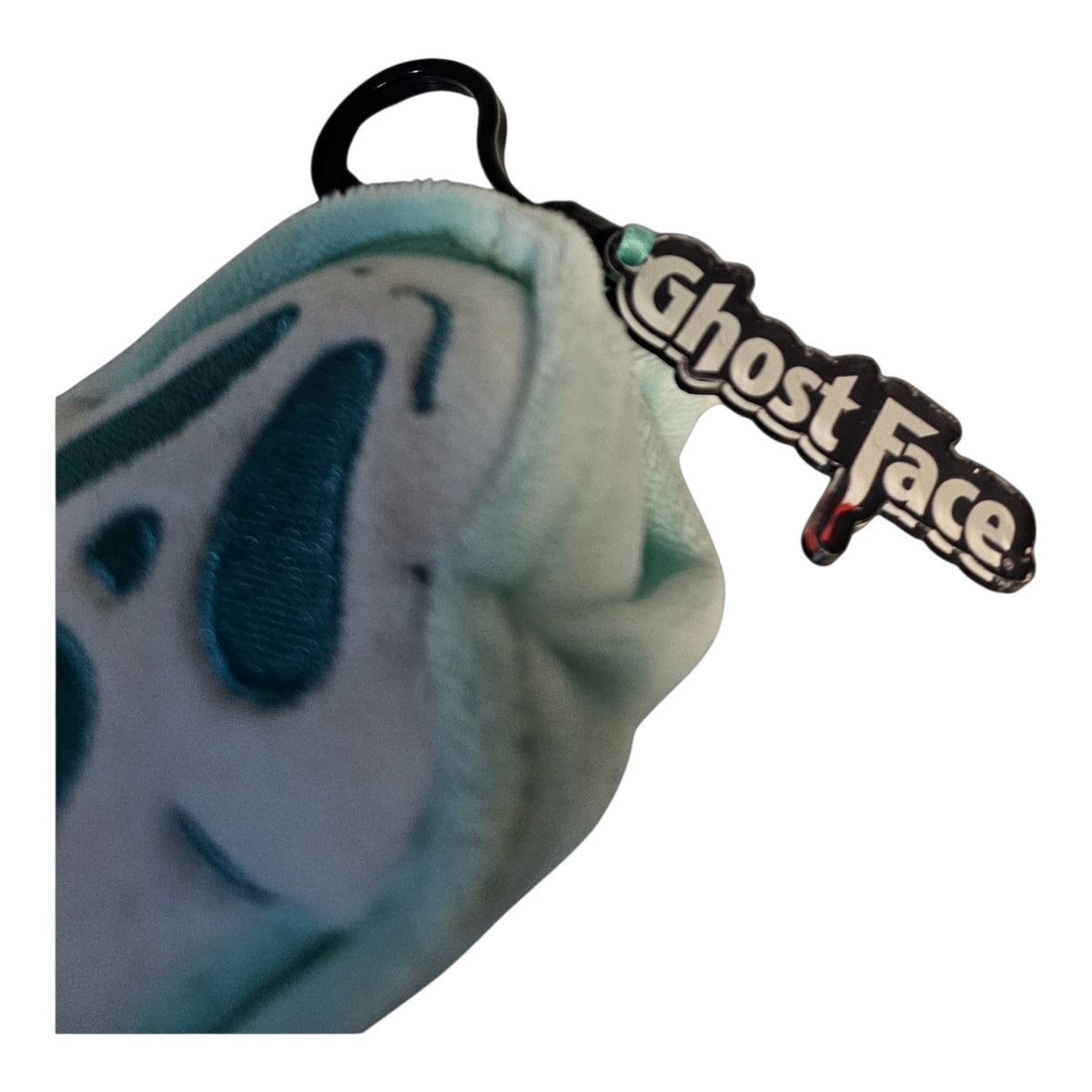 Teal Ghostface Plush Bag Clip
